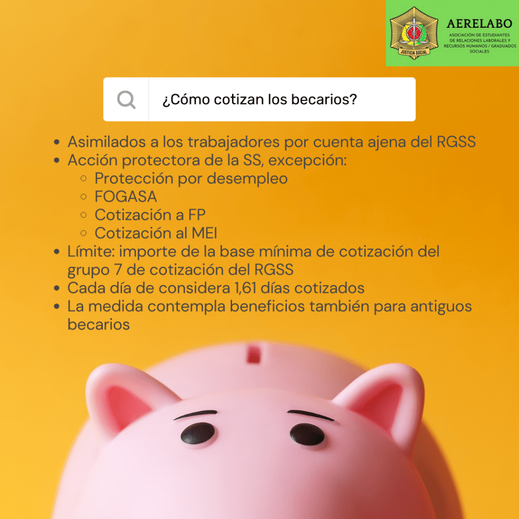 Cotización de estudiantes en prácticas